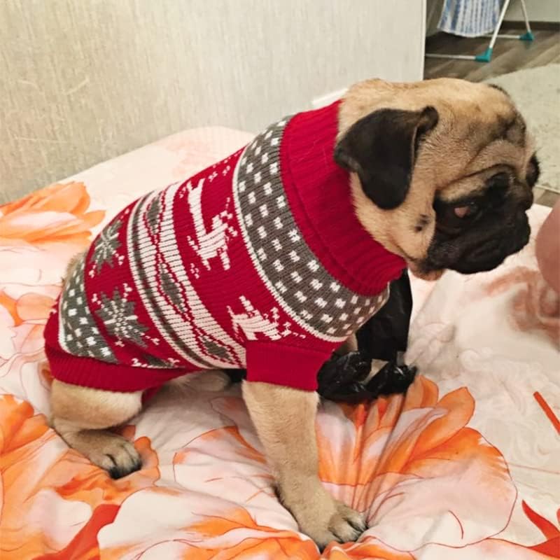 Топла облека за кучиња за мали средни кучиња плетени џемпер за мачки миленичиња облека за булдоги кученца костум палто зимска