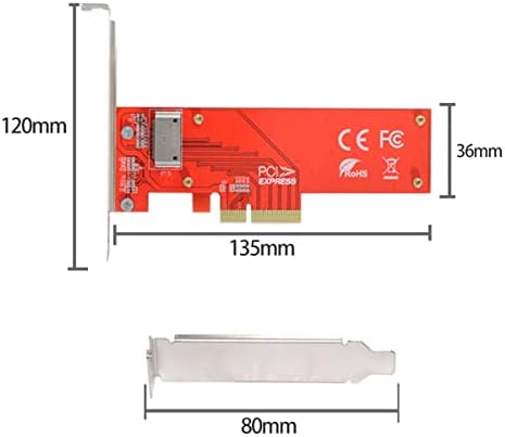 CableCC PCI-E 4X адаптер за домаќини на NVME Ruler 1u Gen-Z EDSFF краток адаптер за носач на SSD E1.S