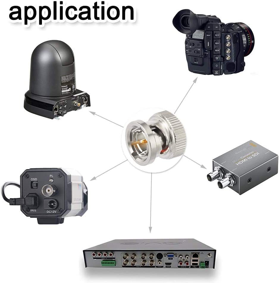 Кабел BNC кабел SDI SDI 3G/6G/12G SDI кабел 50ft, го поддржува UHD 3G-SDI/6G-SDI/4K/6K конвертор на видео декодер, прецизен видео кабел