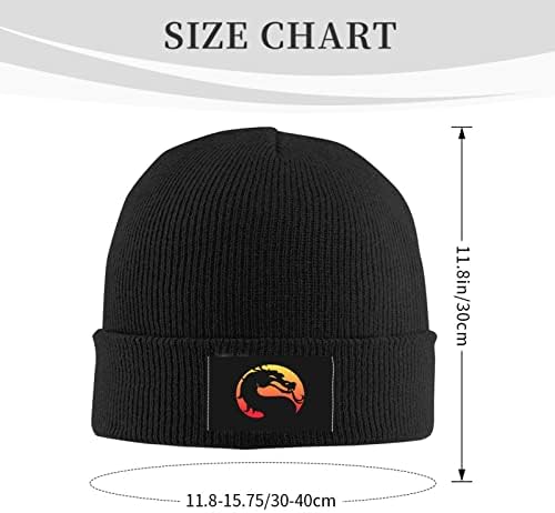 Плетена капа волнена капа топла мода на отворено_mortal¡ ¥ kombat¡ ¥ logo_sknived hat unisex