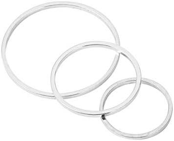 Викаски 60 парчиња сребрени кругови што ги поврзуваат прстените на бакарниот круг рамка за приврзоци приврзоци за приврзоци за приклучоци за обетки