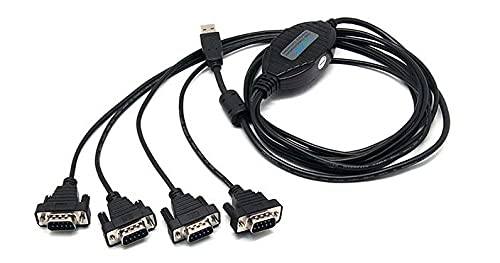 UT-8814 USB2.0 до 4-порта RS-232 Сериски линиски сериски интелигентен конвертор 9-пински RS232 сериски до адаптер за адаптер