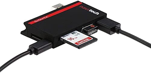 Навитех 2 во 1 ЛАПТОП/Таблет USB 3.0/2.0 Hub Адаптер/Микро USB Влез со Читач НА Sd/Micro SD Картички Компатибилен Со Acer Chromebook