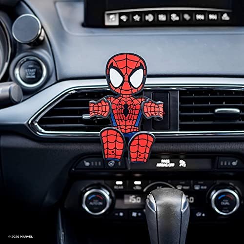 Spider-Man Huging Buddy Air Vent Car Држач, прилагодлив, Универзално вклопување, мобилен телефон со iPhone, Samsung Galaxy, LG, Google, Pixel,