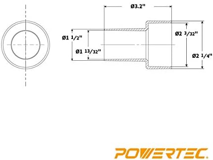 Powertec 70164V 2-1/4 OD на 1-1/2 OD редуктор, 1 pk