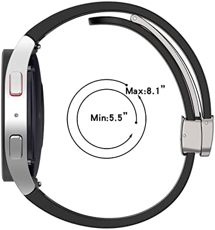 Силиконски ленти со магнетна тока Tucana, компатибилни за Galaxy Watch5, Watch5 Pro, Watch4 и Watch4 Classic