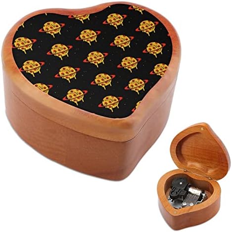 Пица планета пошумени музички кутии гроздобер врежана срцева музичка кутија подарок за Божиќ за роденден на годишнината од в Valentубените
