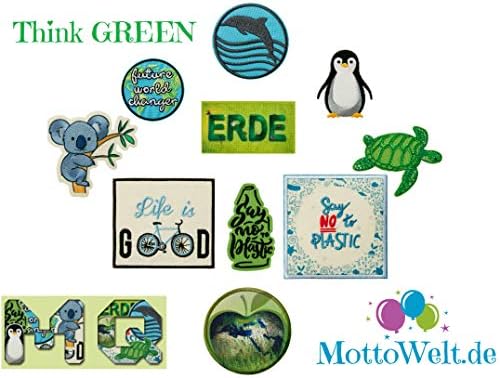 Моно брза рециклирана лепенка апликации, железо-лепенка, направена од рециклирани шишиња за миленичиња, размислете зелено