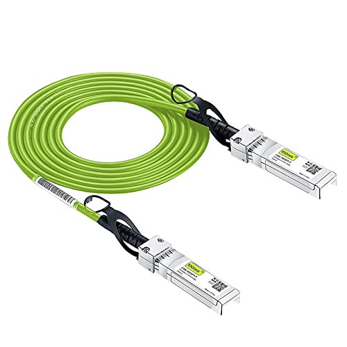 [Зелена] Обоен 10G SFP+ DAC кабел-Twinax SFP кабел за Cisco SFP-H10GB-Cu2m, D-Link, Supermicro, Netgear, Mikrotik, Fortinet, 2-метар