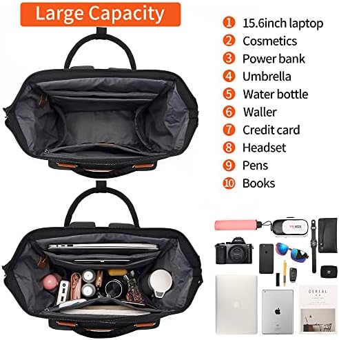 Bagените Багсван Компјутерски ранец Медицински сестри торби: 15,6 инчи лаптоп патувачка торба Професионална водоотпорна наставничка