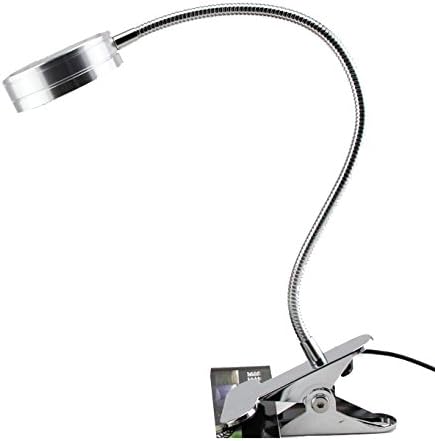 LUMINTURS 3W LED LED DEDSIDE табела за маса за читање на ламби за клип/исклучен прекинувач fl.