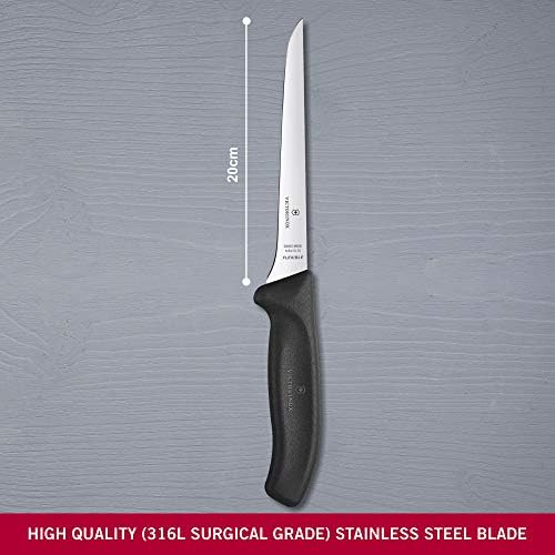 Викторинокс Швајцарски Класичен Нож За Коскење со Сечило од 15 см, Нерѓосувачки Челик, Црно, 30 х 5 х 5 см