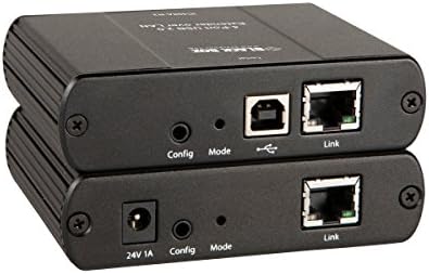 ЦРНА Кутија USB 2.0 Екстендер 4 Порта CATx/LAN