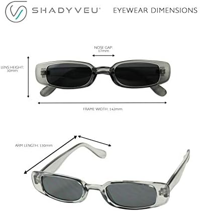 Shadyveu Тенок Класичен Правоаголни Очила ЗА Сонце Ув Заштита 90 Е Гроздобер Мали Широк Ретро Рамка Модни Нијанси