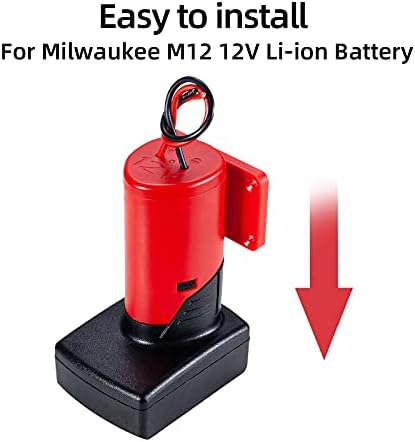 Адаптер за батерии За Милвоки 12v М12 Приклучок Конектор За Напојување 12 Мерач Роботски