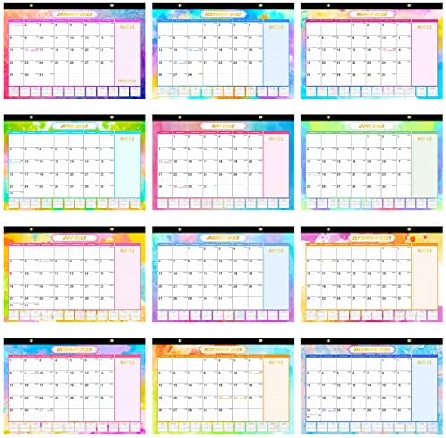 Календар За биро 2023-2024: Месечни Страници 17 х 11-1/2 Инчи Трае од јануари 2023 до јуни 2024-18 Месечен Академски Календар За Биро