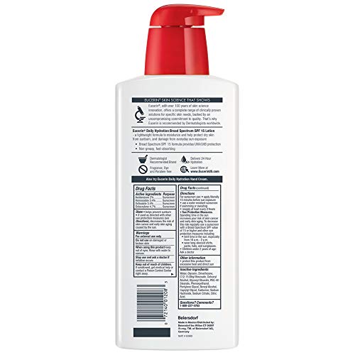 Лосион за еуцерин дневно хидратација сува кожа SPF 15 Suncreen Free 16 9 FL Oz 500 ml