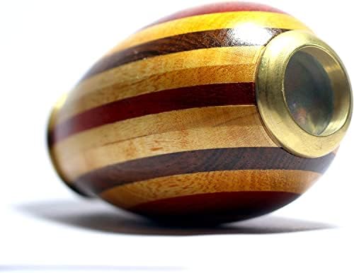 Servotek Велика Британија месинг во форма на јајце и дрвен калеидоскоп за возрасни и деца || Гроздобер изглед Калеидоскоп - рачно изработен