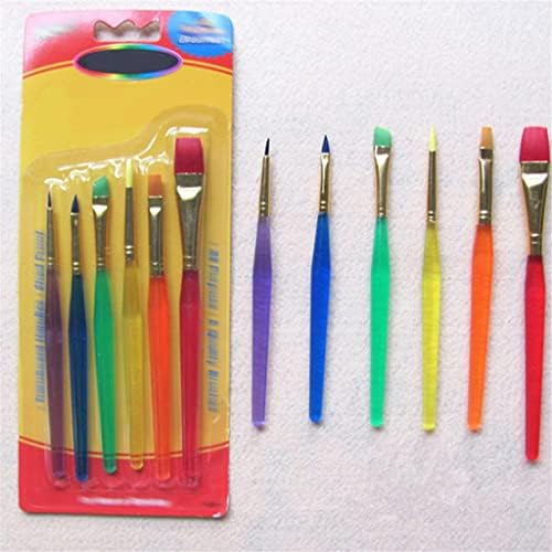 SDGH 6 шарени четки за акварелна боја, различна форма, зашилен врв, најлон за сликање на коса, поставени уметнички материјали за уметност