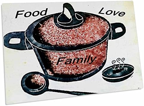 3drose Слика на сликарство со зборови храна loveубов семејство на бакар. - Мачиња за подлога за биро