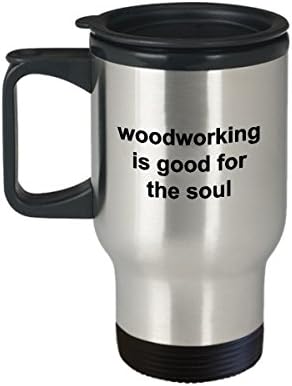 Дрво Кафе Патување кригла Подароци за дрводелец мажи-Добро за душата