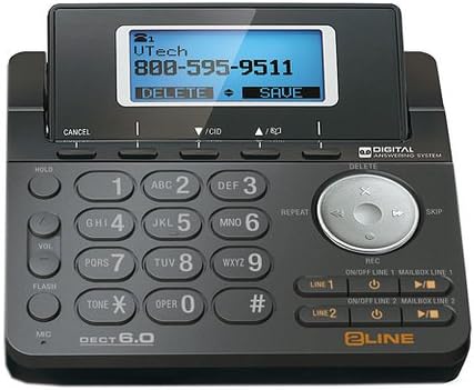 VTech DS6151-11 Dect 6.0 2-линија за проширување на безжичен телефон + DS6101-11 Дополнителна слушалка, црна