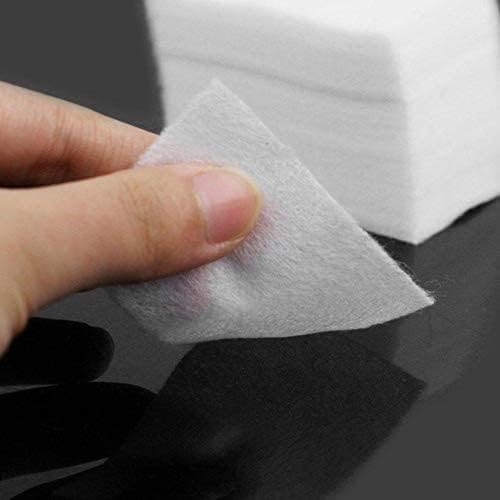 200 марамчиња со меки нокти за нокти, чиста хартија чиста хартија чиста нетрбетна памучна вложи за нокти за отстранување шминка за