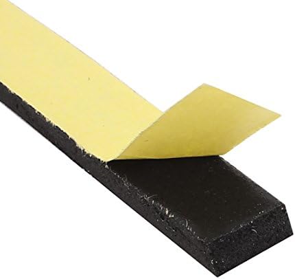 AEXIT 2PCS црни лепливи ленти од 1,5 см ширина 3 метри должина од 4 мм дебела еднострана шок -изоларна леплива лента со сунѓер -лента