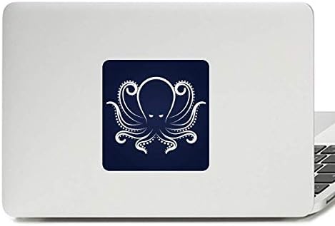 Црно бело октопод морски животен образец Дек декорап на налепница за лаптоп винил пастер
