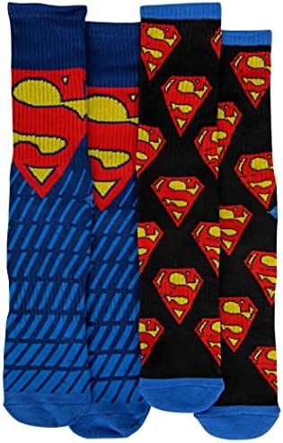 Логото на Супермен, згаснува и симболи 2-пар пакувања со чорапи на екипажот