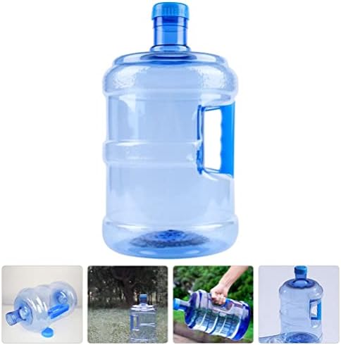 Besportble 5L шише со вода, контејнер со вода со капачиња за завртки, пластична минерална вода за минерална минерална вода за