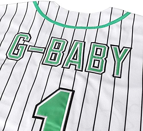 Г-бебето Јариус Еванс Хардбол 1 Бејзбол дрес за мажи S-3XL зашиена бела боја