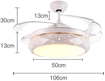 Lisusut LED Едноставност Акрилик Сечилото Вентилатор Лустерот Нордиските Модерни ABS Таванот Вентилатор LampTrichromatic Затемнување Вентилатор