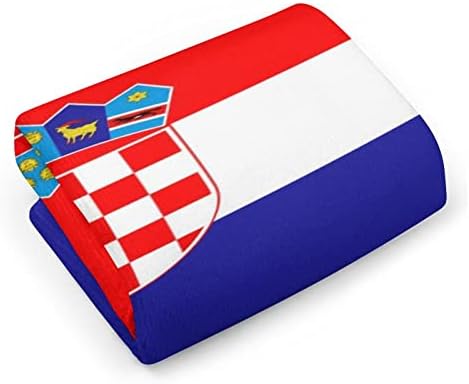 Хрватска знаме за крпа за миење на знамето 28,7 x13,8 крпи за лице Суперфинирани влакна Високо апсорбираат крпи со рачни крпи
