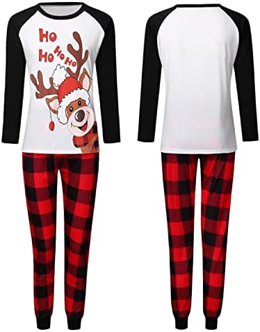 XBKPLO Божиќни пижами за семејство и кучиња, семејни пижами за спиење за спиење Божиќни облеки облеки за парови подароци што одговараат