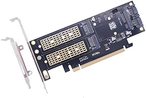 Конектори три-во-едно M.2 B+M клуч M SATA Expansion Card NVME NGFF до PCI-E 4X адаптер Адаптер за адаптер за поддршка-Адаптер за адаптер-