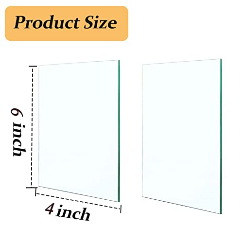 4 x6 акрилни чаршафи јасен лист со плексиглас за занаетчиски проекти, рамка за замена на слика за слика и смола, дебелина од 0,04 （10 пакувања）