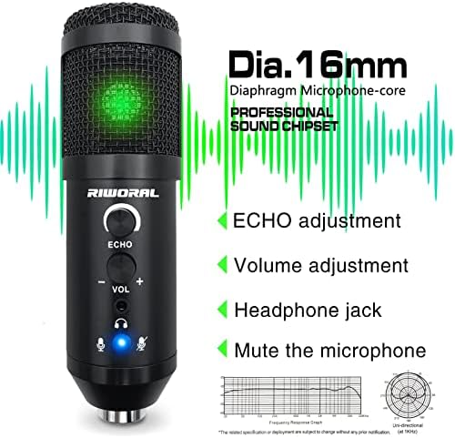 Микрофон изолациски штит и поп филтер за вокално снимање CILP на метал три-столб со USB компјутерски паметни телефони за игри со стриминг на кондензатор монитор за мон