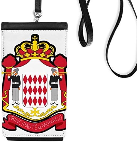 Кнежество на Национален амблем на Национален амблем Телефонски чанта што виси мобилна торбичка црн џеб