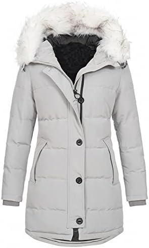 Зимски палта за жени, долги палта ветровиофриофна парка јакна со долги ракави јакна со капети џебови