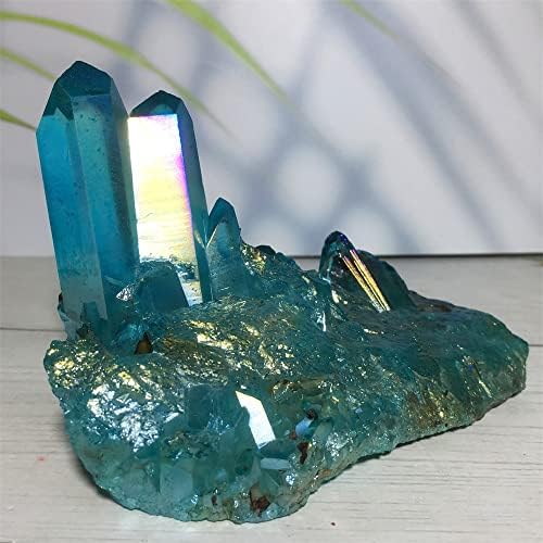 SDWGLD заздравувајќи аура кристал ангел ореол кристален кластер кварц заздравува груб минерален камен примерок дома