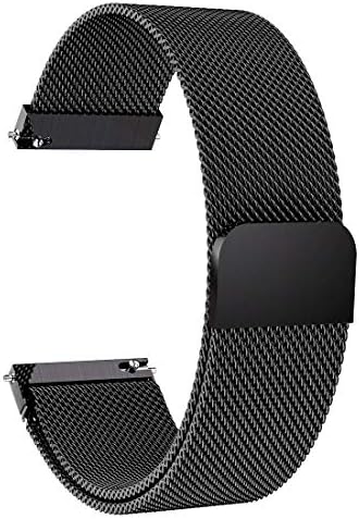22мм магнетна мрежа од не'рѓосувачки челик компатибилен за Samsung Galaxy Watch 46mm/Gear S3 Classic/Frontier/Huawei Watch 2Classic/GT/GT