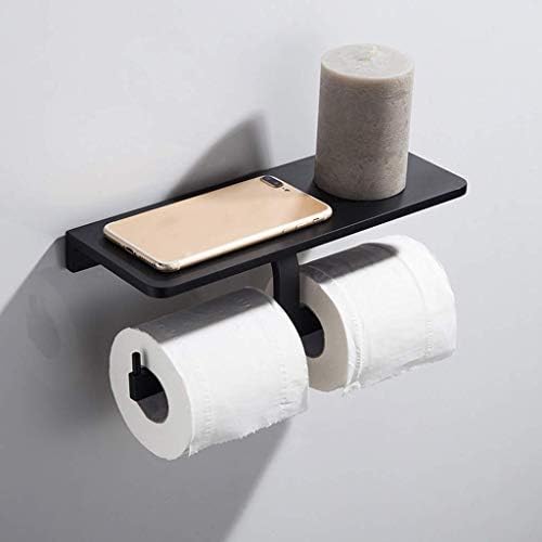 Држач за крпи за хартија SCDZS - држач за тоалетна хартија не'рѓосувачки челик бања со двојно ткиво хартија за хартија ролна за закачалка