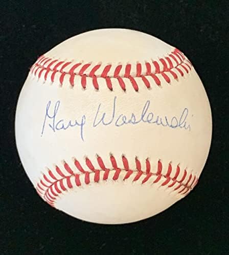 Гери Васлевски 1970-71 ЊУЈОРК Јенкис ПОТПИША Официјален Ал Будиг бејзбол со Холограм-Автограм Бејзбол