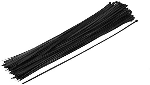Нов Лон0167 5мм х 500мм Најлонски Самозаклучувачки Кабелски Патент Прицврстувач Црн 100 парчиња (5мм х 500мм Најлон селбстичернде Кабелбиндер