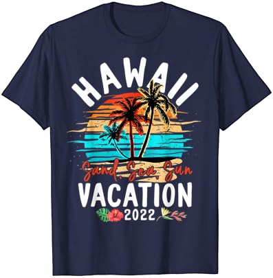 Хаваи Хавајски Одмор 2022 Ретро Појавување На Семејна Група Маица