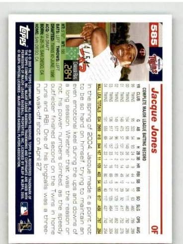 Cardак onesонс картичка 2005 Топс Црна 585 - Плачиј бејзбол картички
