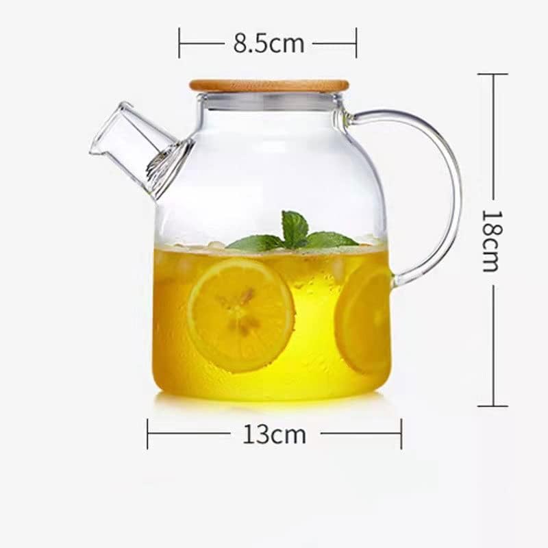 Mmlzel Borosilicate Стаклен Чајник Голем Транспарентен Отпорен На Топлина Голем Проѕирен Комплет За Цвеќе Од Тенџере Пуер Котел Домашна