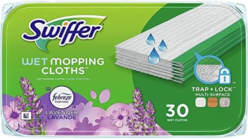 Swiffer Sweeper Sweeper Wet Mopping Refils, Febreze Lavender Scent, 30 брои