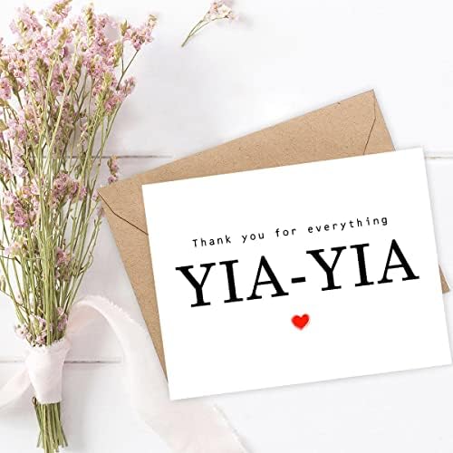 Ви благодариме за сè картичка Yia -Yia - Благодарам картичка - картичка Yia -Yia - картичка за Денот на мајката - картичка за неа